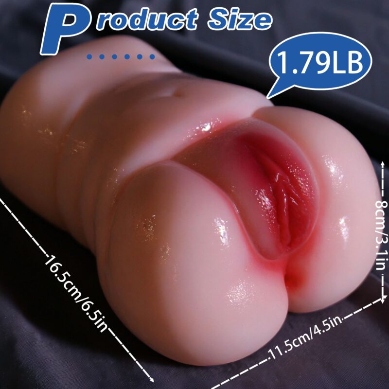 Highly detailed sex toy mimicking female anatomy for intimate pleasure.