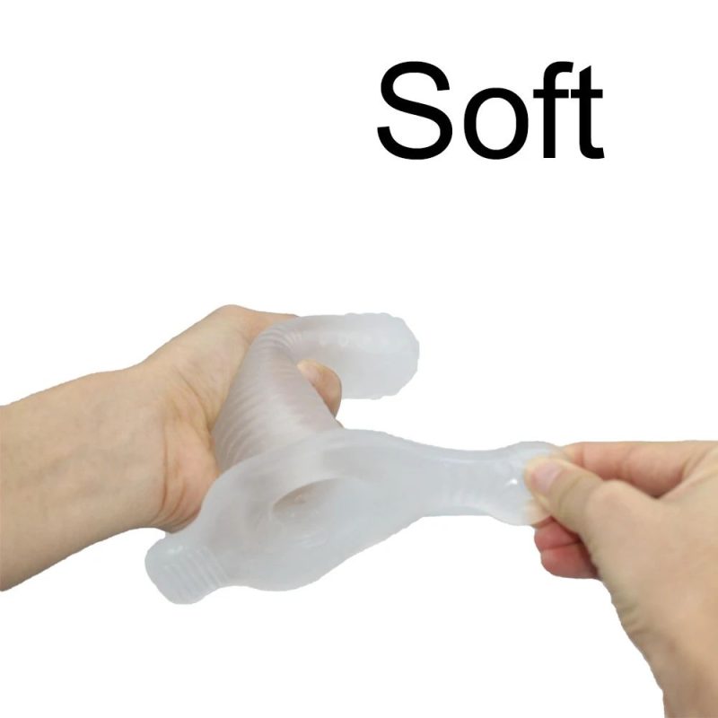Flexible soft silicone sex toy for realistic pleasure, body-safe material.