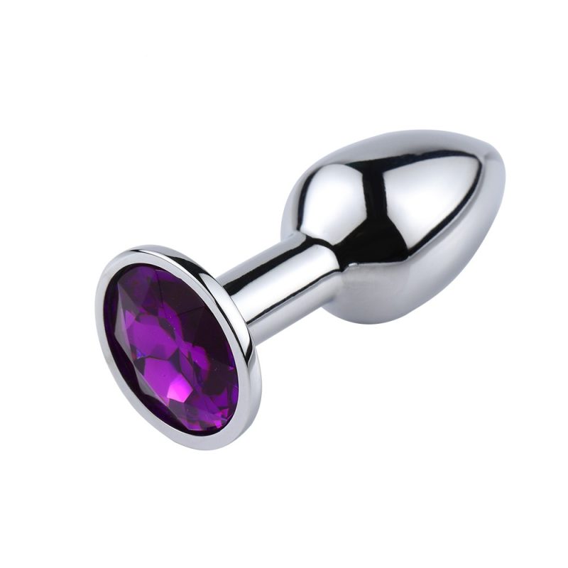 Purple jeweled anal plug for adult pleasure and intimate novelty toys.