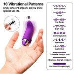 Vibrating sex toy with 10 rhythmic patterns, remote control for enhanced pleasure and orgasm.