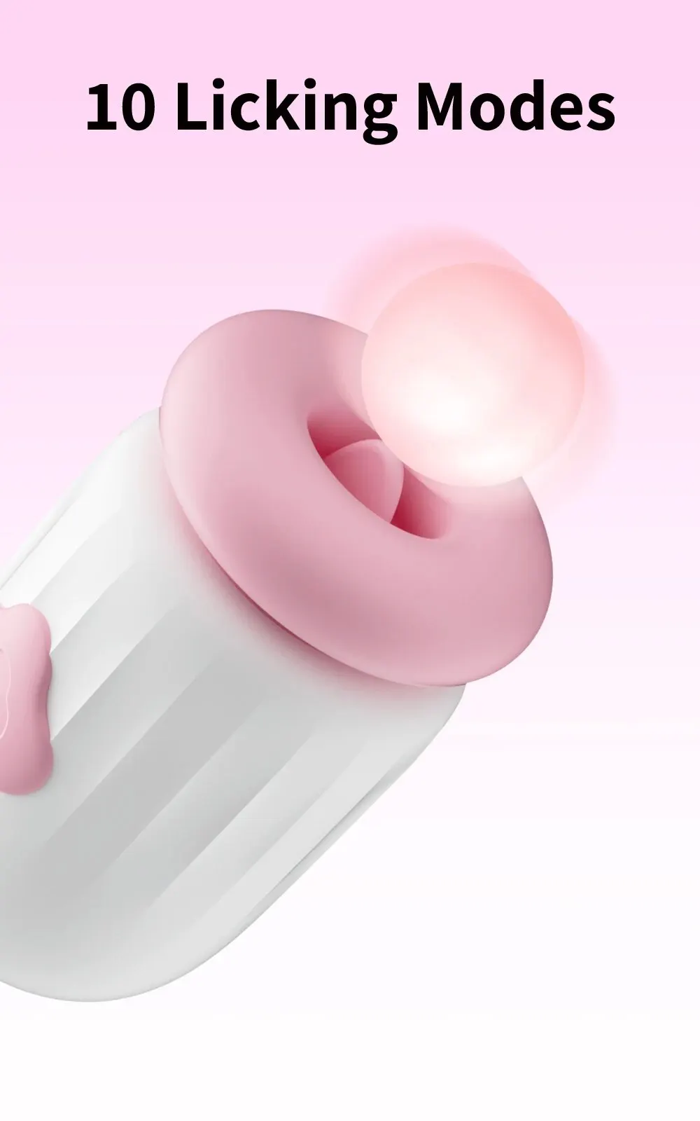 Silicone sex toy with pink color, designed for intimate pleasure and sensation enhancement.