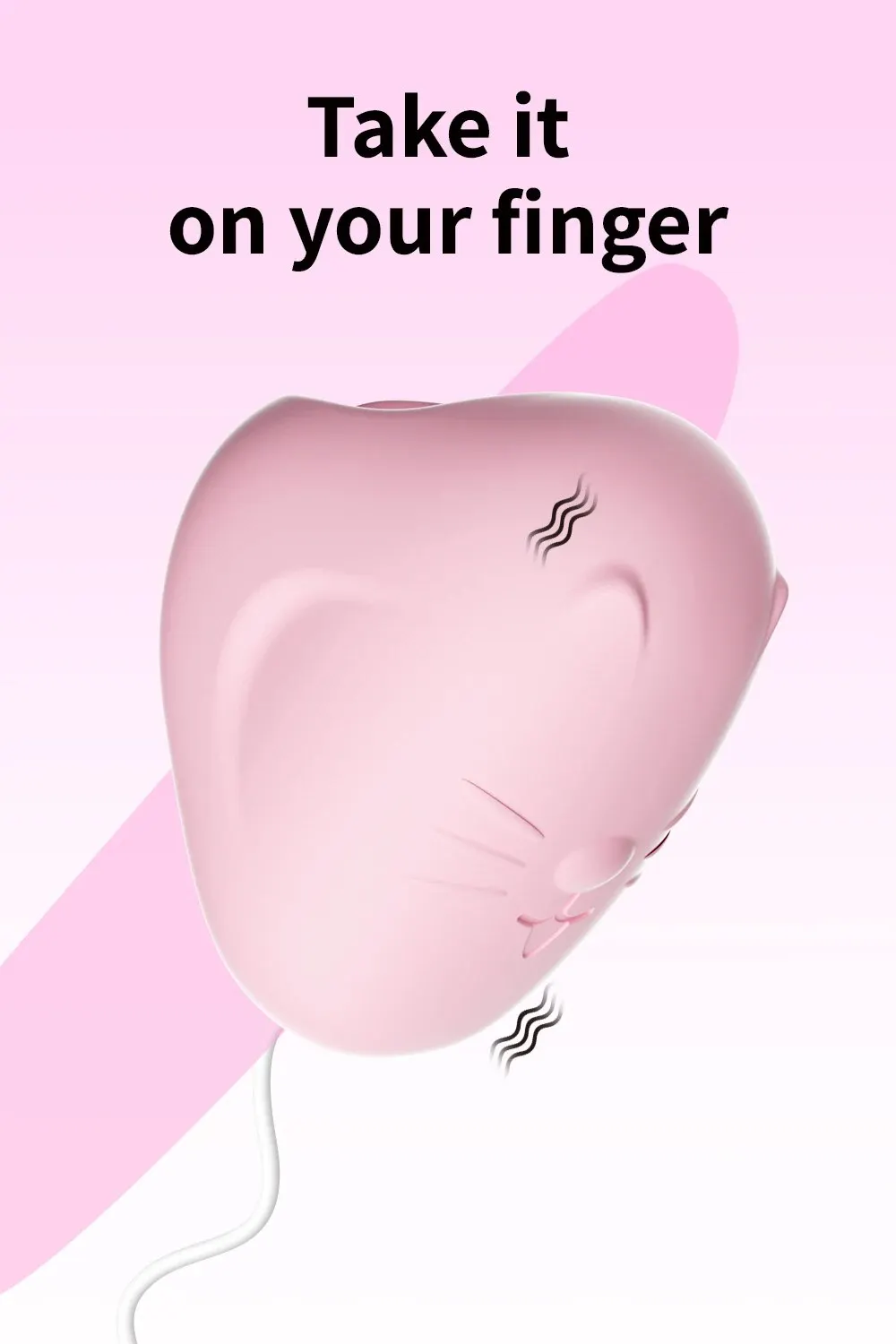 Pink heart-shaped vibrating massager for adult pleasure with soft silicone material.