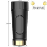 Vibrator with black body and gold accent, compact and ergonomic design for enhanced pleasure.
