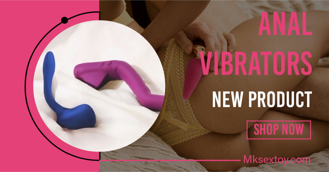 Vibrant purple and blue anal vibrators for adult pleasure, soft silicone design, new sex toy products.