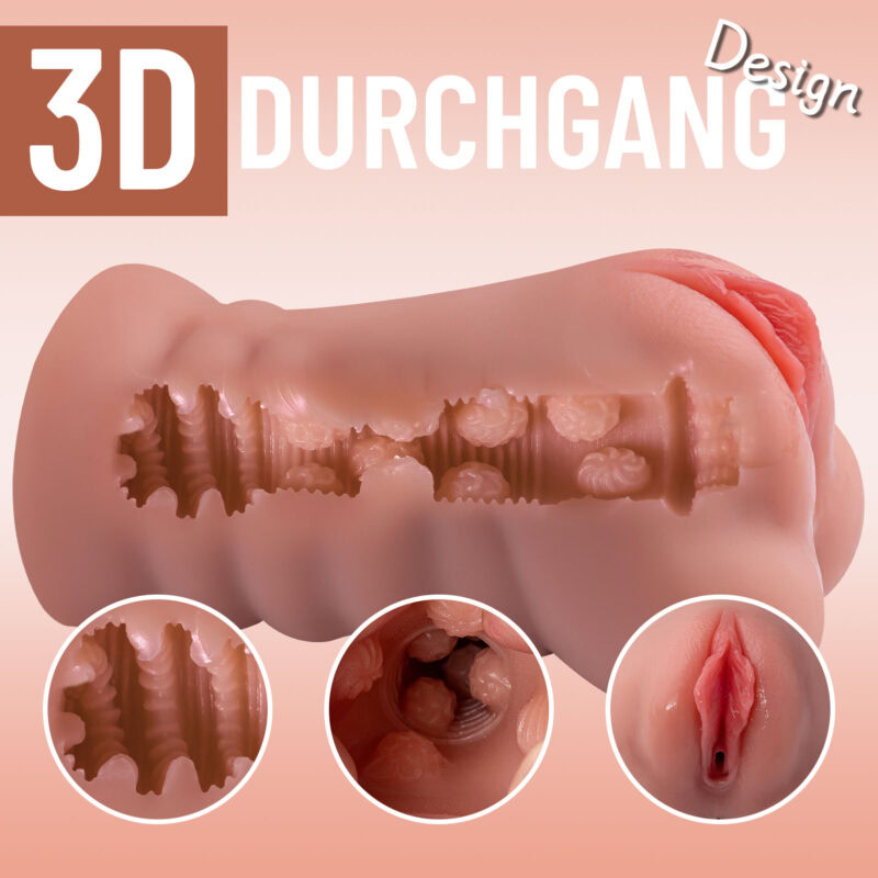 3D realistic sex toy with detailed internal design for enhanced pleasure and stimulation.