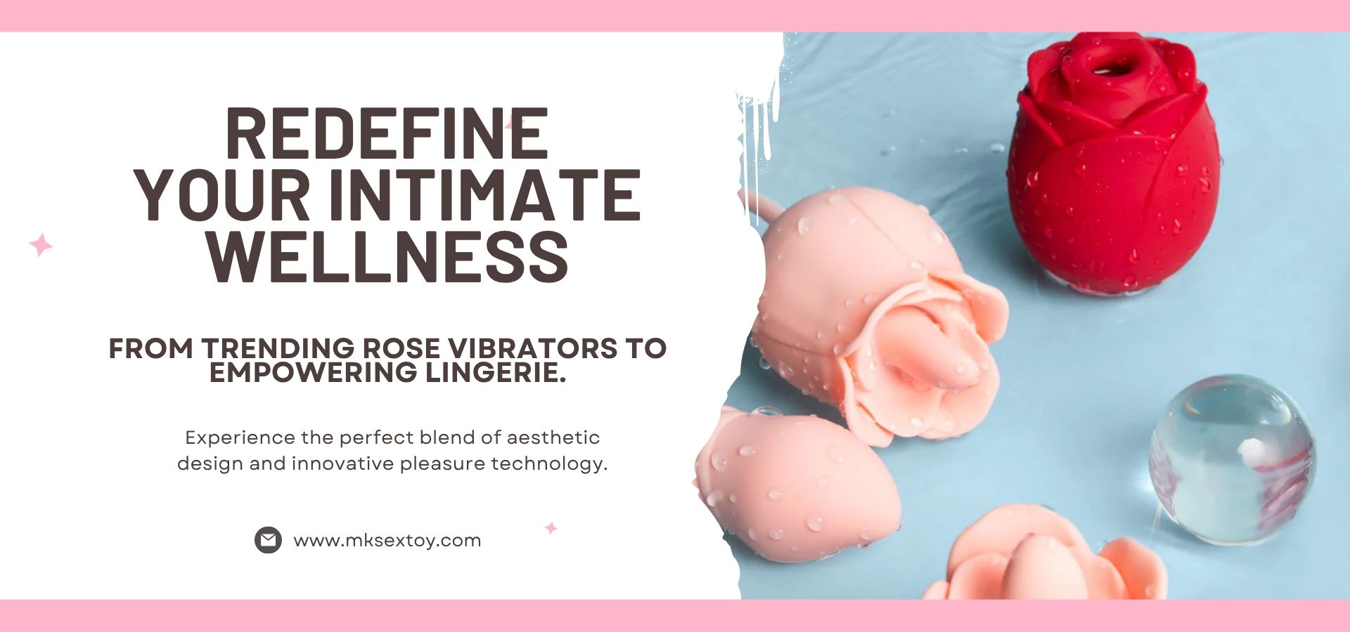 Rose vibrator and intimate wellness product for enhanced pleasure.