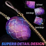 Anal plug with chain featuring grid and spiral design, full head, and detailed texture. Perfect for.
