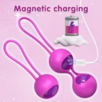 Vibrating Kegel Balls with Magnetic Charging for Vaginal Tightening.