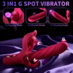 Vibrating and thrusting 3-in-1 sex toy with 10 modes each for ultimate pleasure and stimulation. Per.