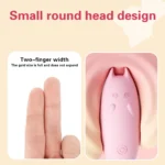 Two-finger width small sex toy with round head design for enhanced pleasure.