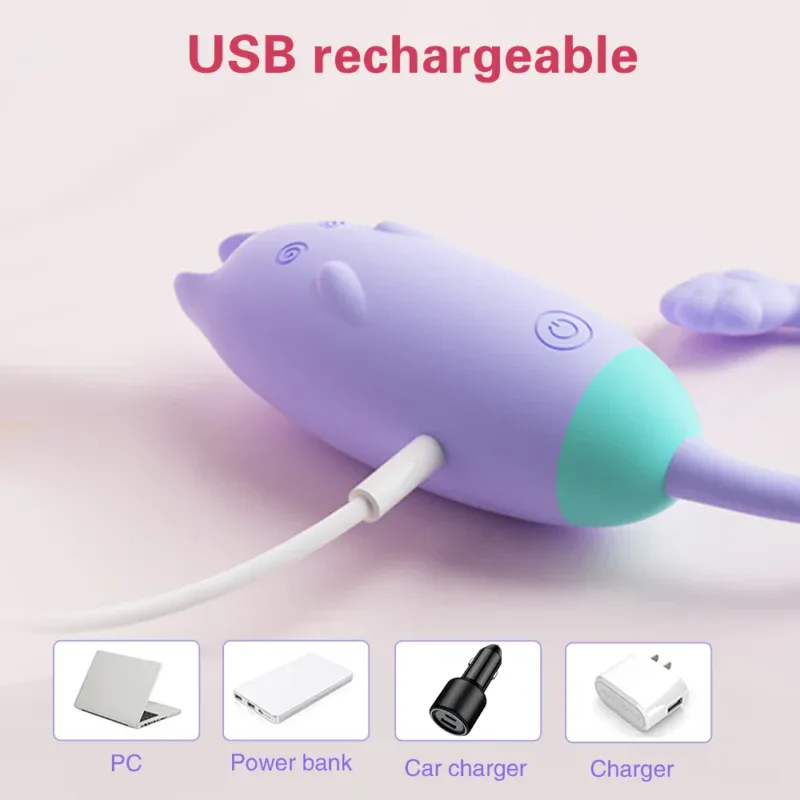 USB rechargeable sex toy with USB cable for easy charging and discreet use.