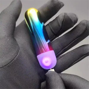 Rainbow LED Vibrator - Colorful, discreet adult sex toy with LED lights for enhanced pleasure.