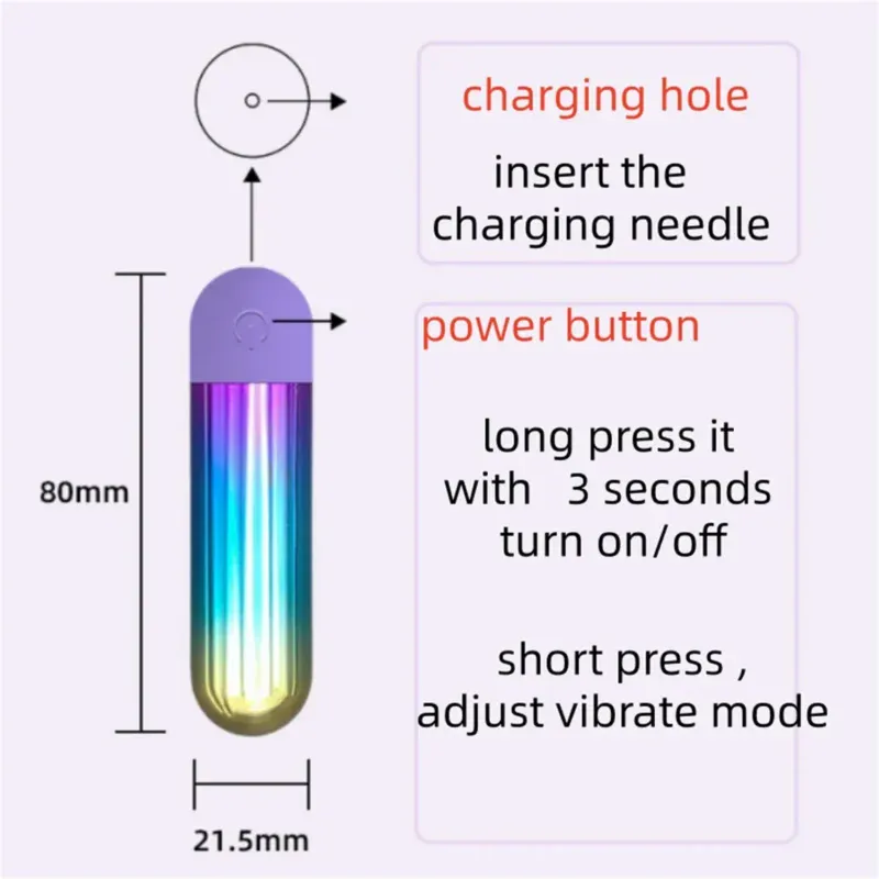 Vibrating sex toy with charging hole and power button, compact design, ideal for personal pleasure a.