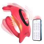 Vibrating sex toy with remote and smartphone app for customizable pleasure.