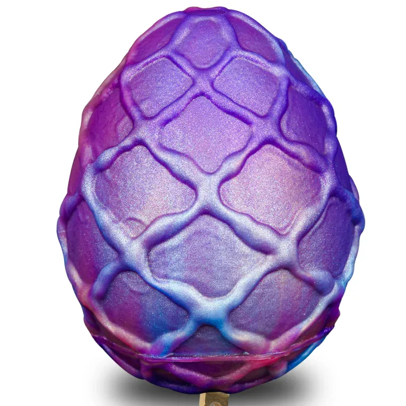 Egg-shaped anal plug with chain for BDSM and adult pleasure. Perfect for couple masturbation and ana.