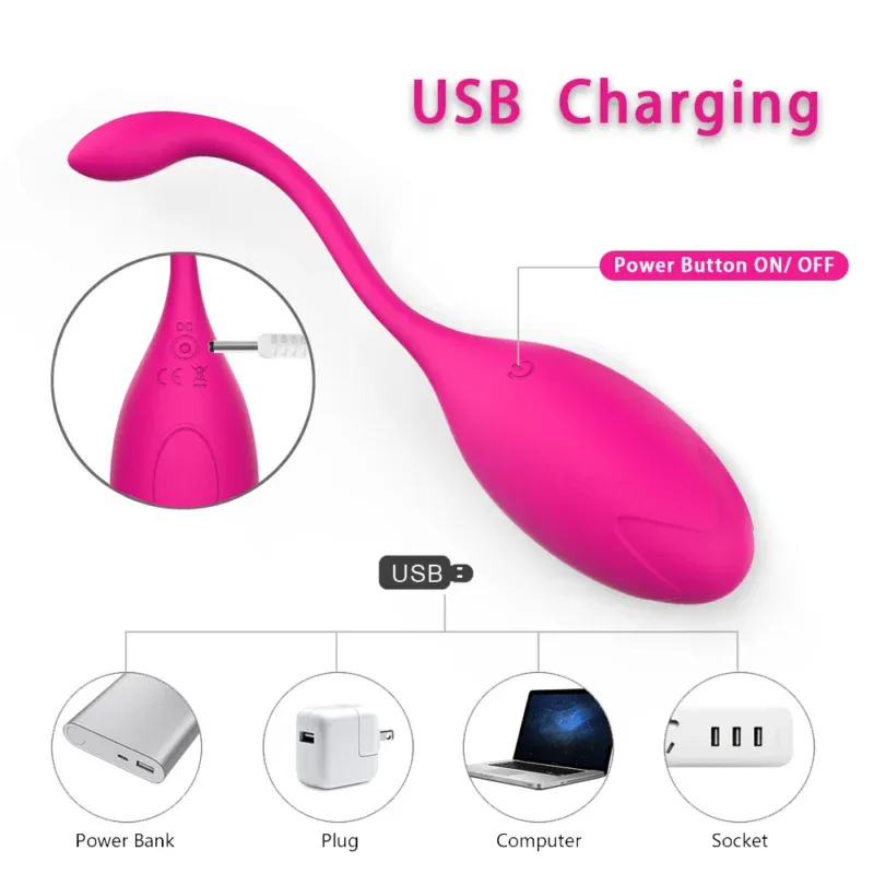 USB rechargeable sex toy for women, compatible with power bank, plug, computer, and socket. Easy to.