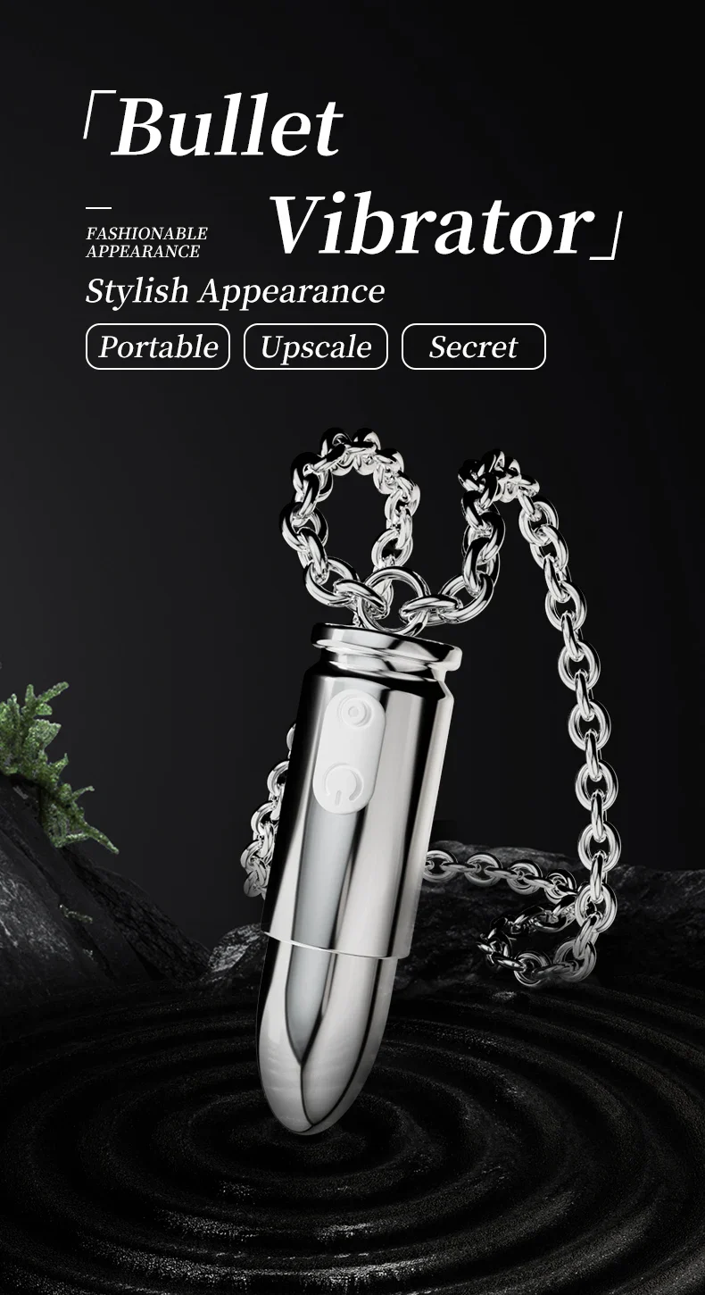 Silver Bullet Vibrator Necklace Mini Wearable G-Spot Toy kf S0046a3f1c56c43daadb3f4ddc6be4560l 19 kf S0046a3f1c56c43daadb3f4ddc6be4560l