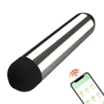 Wireless silicone vibrating bullet with remote control for adult pleasure.
