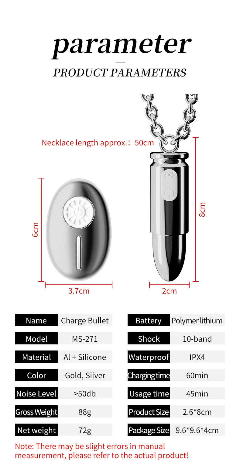 Silver Bullet Vibrator Necklace Mini Wearable G-Spot Toy kf S4baa1070db47466297ab141ef73a83f29 27 kf S4baa1070db47466297ab141ef73a83f29