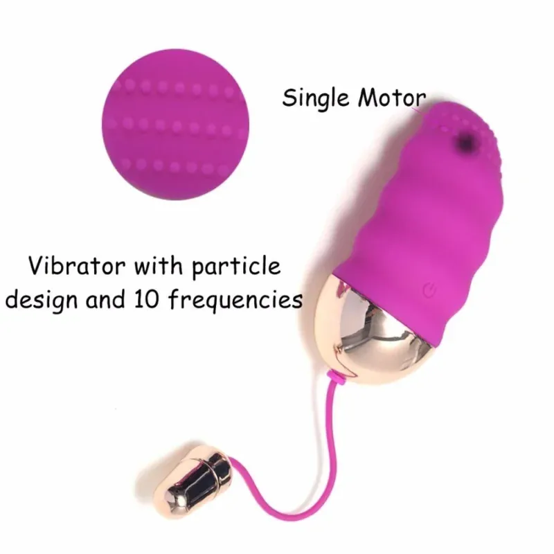 Vibrator with particle design, single motor, and 10 adjustable frequencies for enhanced pleasure.