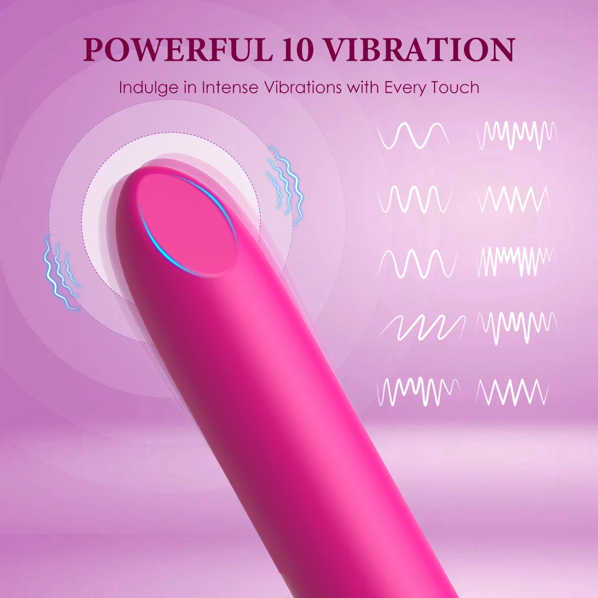 Vibrating sex toy with 10 powerful modes for intense pleasure and stimulation. Perfect for enhancing.