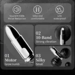 Vibrating sex toy with waterproof design, quiet operation, and multiple vibration modes for enhanced.
