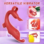 Dolphin-shaped vibrator for versatile pleasure, stimulation, and teasing. Perfect for intimate use a.