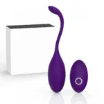Purple vibrating egg with remote control for enhanced pleasure and intimacy.