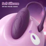 Soft silicone sex toy with remote control, skin-friendly material, and ergonomic design.