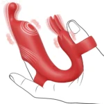 Vibrator with clitoral stimulator and remote control for enhanced pleasure. Perfect for intimate adu.