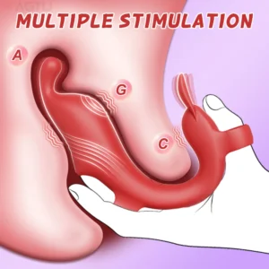 Silicone G-spot stimulator with multiple vibration modes for enhanced pleasure.
