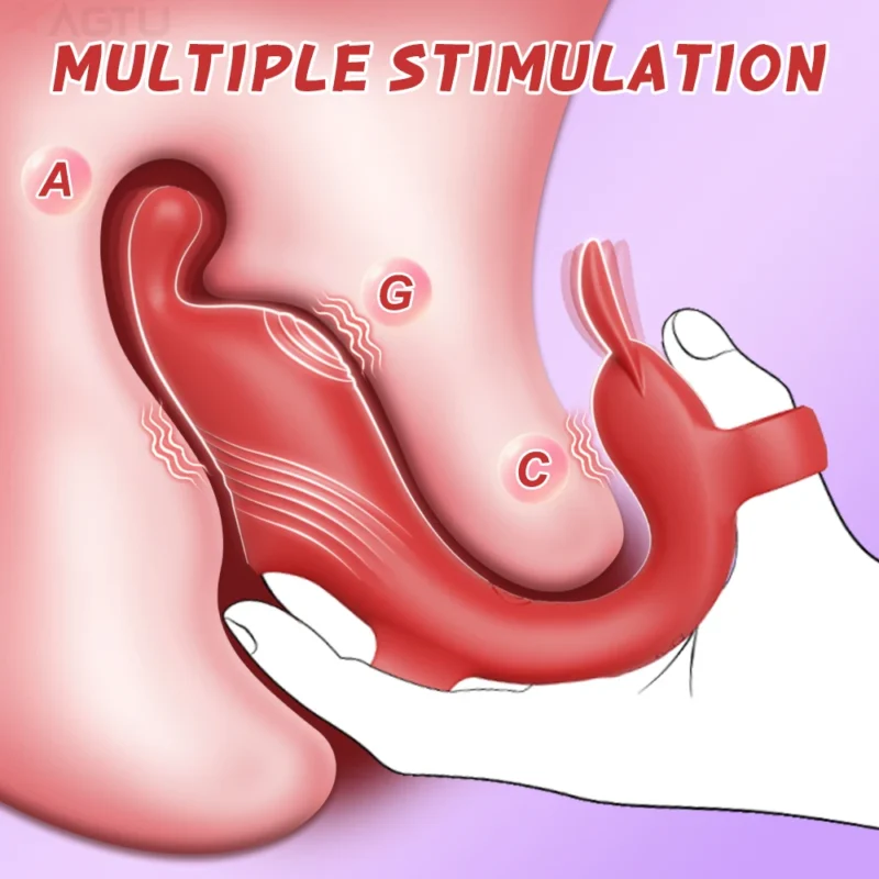 Silicone G-spot stimulator with multiple vibration modes for enhanced pleasure.