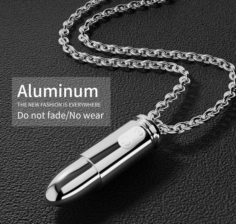 Silver Bullet Vibrator Necklace Mini Wearable G-Spot Toy kf Se9d83282dda2497393e608a9b141d921i 20 kf Se9d83282dda2497393e608a9b141d921i