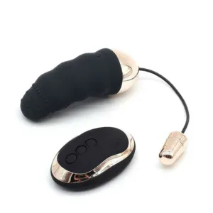 Wireless vibrating sex toy with remote control for enhanced pleasure.