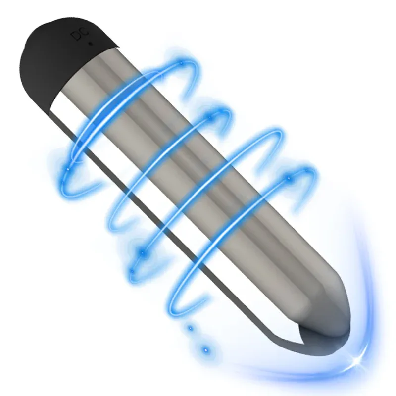 Vibrating bullet sex toy with blue energy effects for enhanced pleasure.