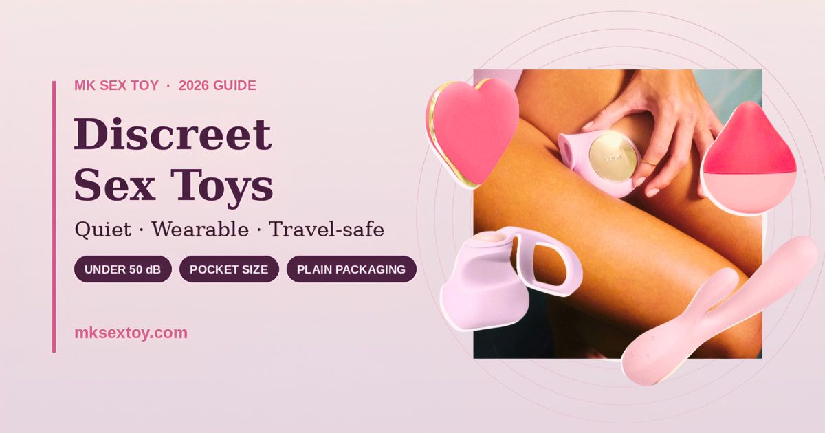 Discreet sex toys for women, quiet and travel-safe, in pink and white colors.