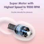 High-speed motor with 9000 RPM for intense pleasure.