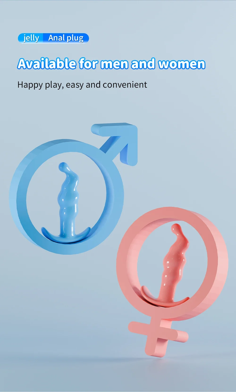 Graduated 3 Piece Soft Jelly Anal Plug Set for Starters 10