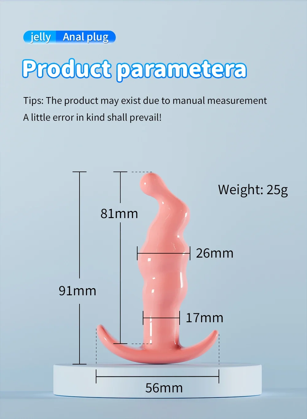 Graduated 3 Piece Soft Jelly Anal Plug Set for Starters 17
