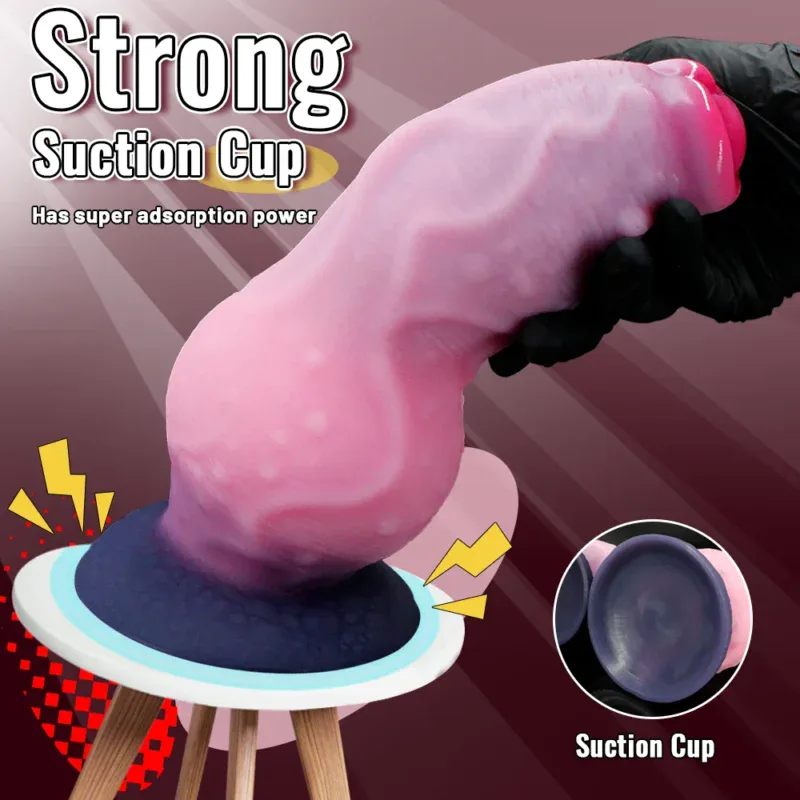 Pink suction cup with strong adhesion, ideal for adult pleasure products.