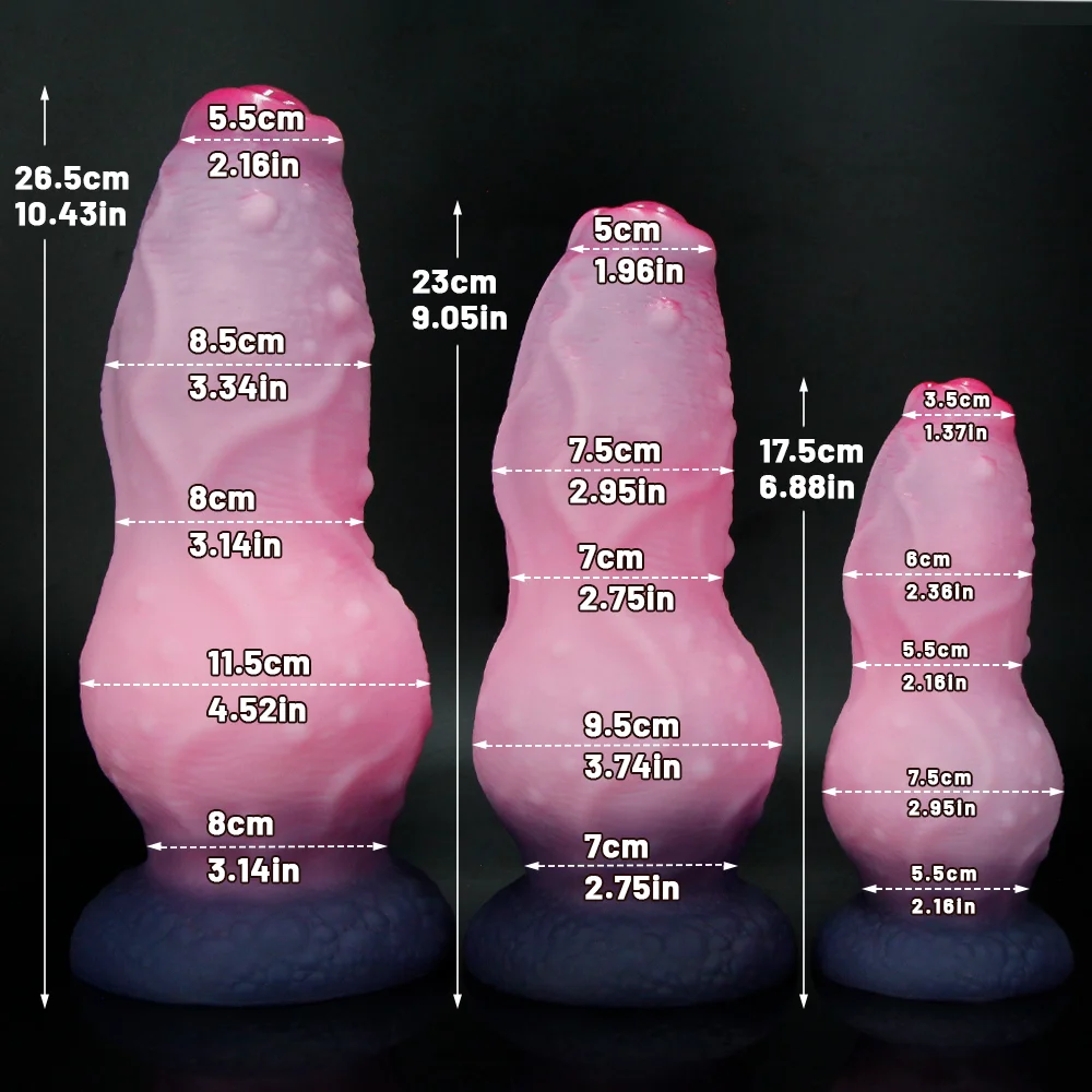 Knotted Fantasy Dildo with Suction Cup 3 Sizes 7