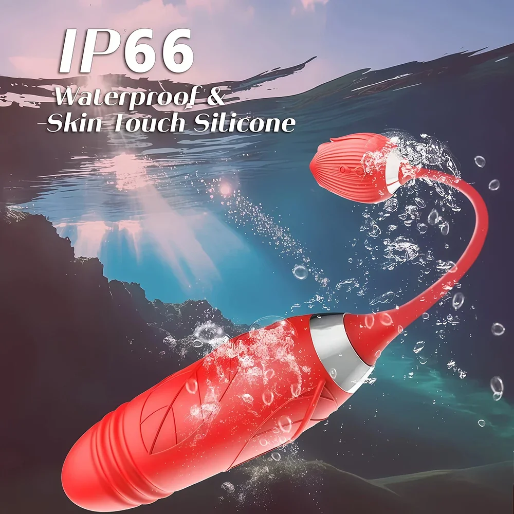 Purple Rose Thrusting Vibrator with Clitoral Suction 23