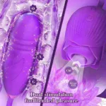 Purple MK Sex Toy with dual stimulation features and clitoral suction.