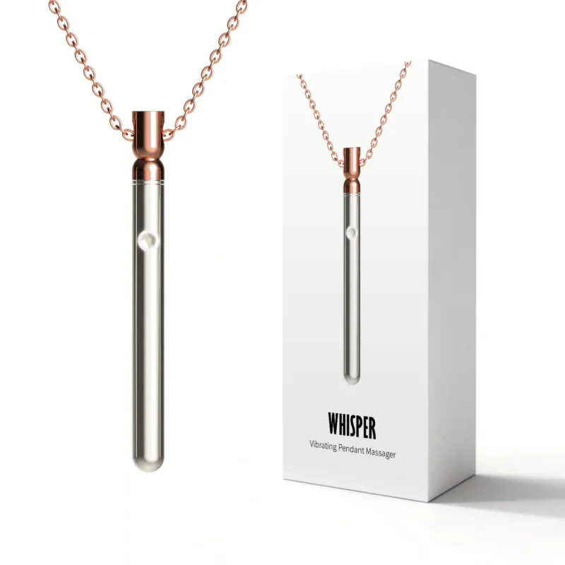 Stainless Steel Necklace Vibrator with 10 Modes, IPX6 Stainless steel necklace vibrator with 10 modes and IPX6 waterproof rating.