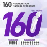 Full size wand vibrator with 60mm head and 20 vibration modes for massage.