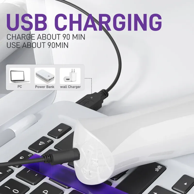USB charging cable connected to a device for quick charging.