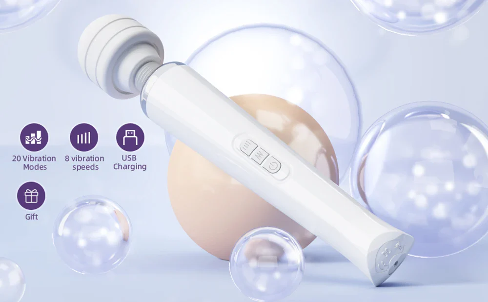 Full Size Wand Vibrator with 60mm Head, 20 Patterns Full Size Wand Vibrator with 60mm Head 20 Patterns 6 25 Full Size Wand Vibrator with 60mm Head 20 Patterns 6