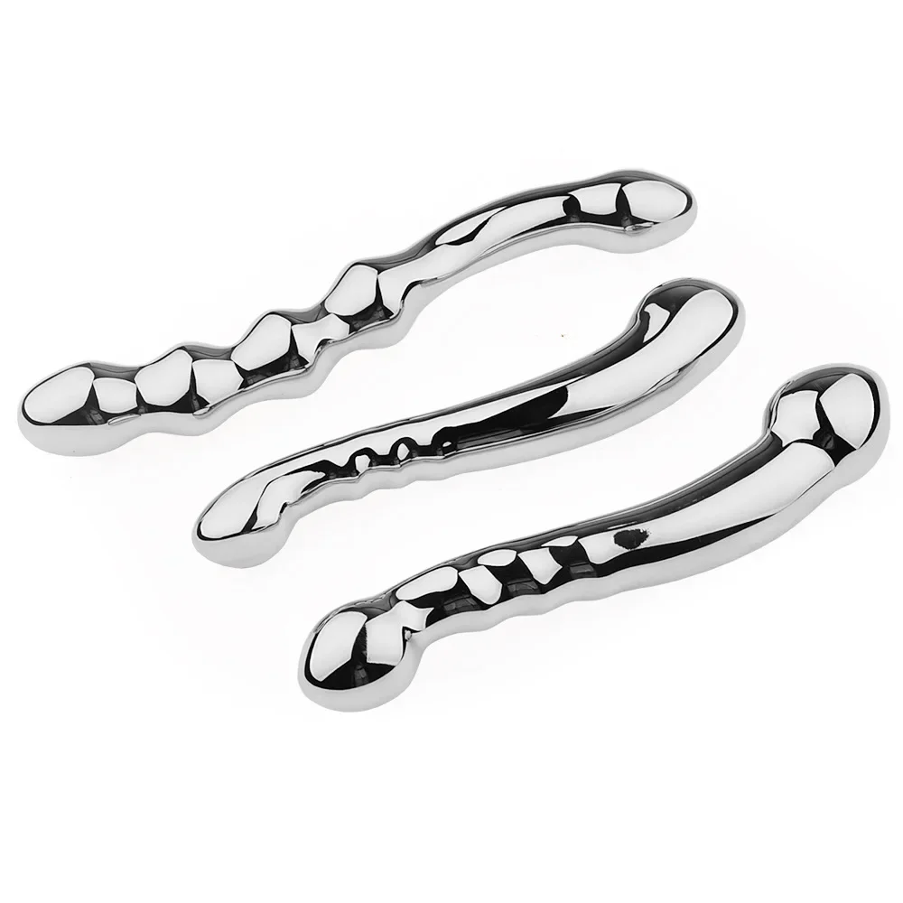 Weighted Stainless Steel Dildo, Curved Dual-End Wand Weighted Stainless Steel Dildo Curved Dual End Wand 10 33 Weighted Stainless Steel Dildo Curved Dual End Wand 10