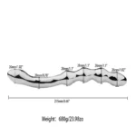Weighted stainless steel curved dual-end wand for adult pleasure.