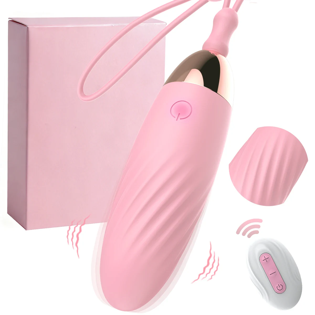 Wireless Remote Control Love Egg Vibrator with Loop Cord Wireless Remote Control Love Egg Vibrator with Loop Cord 2 1 28 Wireless Remote Control Love Egg Vibrator with Loop Cord 2 1